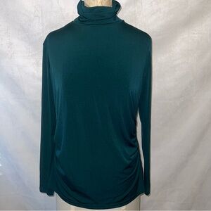 Teal green Turtleneck Long Sleeve Top